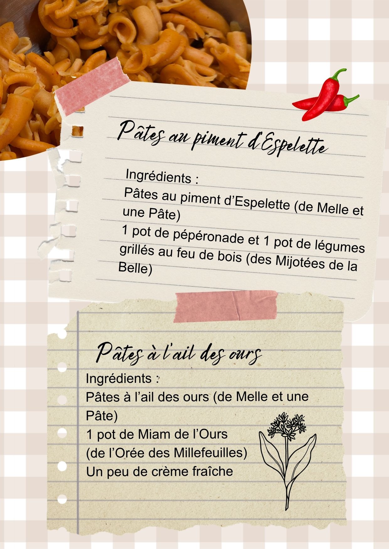 Pâtes au piment d'Espelette